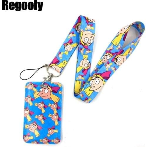 Funny Girl Cartoon Characters Key lanyard Car KeyChain ID Card Pass Gym Mobile Phone Badge Kids Key Holder Jewelry Decorations