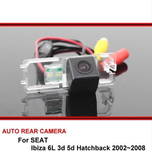 For SEAT Ibiza 6L 3d 5d Hatchback 2002~2008 Night Vision Rear View Camera Reversing Camera Car Back up Camera HD CCD