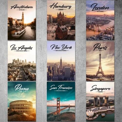 Canvas Painting Los Angeles Posters and Prints Wall Art Picture for Living Room Decor No Frame