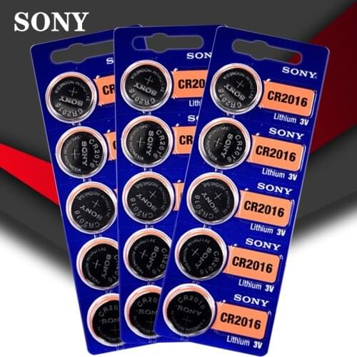 15pcs/lot SONY 3V Lithium Coin Cells Button Battery DL2016 KCR2016 CR2016 LM2016 BR2016 High Energy Density