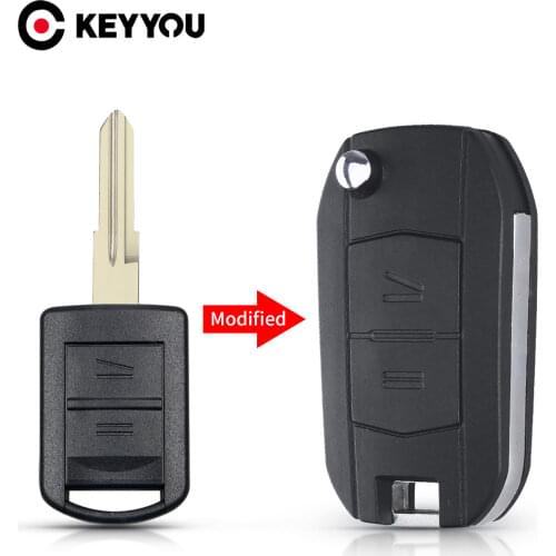 KEYYOU Modified Flip Folding Key Shell Refit for Opel Astra H J g Corsa Insignia Zafira Vectra VAUXHALL Remote Fob Case 2BTN