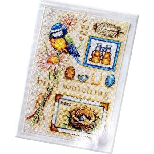Fishxx Cross Stitch C864 Landscape Bird Watching Pattern Set Study Embroidery Hanging Picture Home Decoration