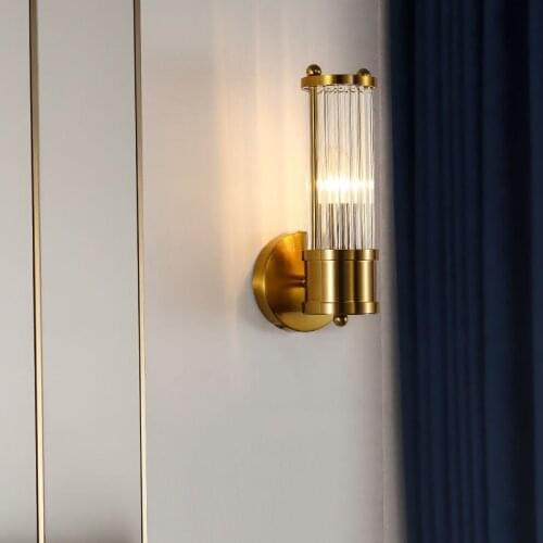 Wall Lamp Nordic Wall Lamp Living Room Background Wall Balcony Aisle Crystal Creative Personality Postmodern Minimalist Bedroom