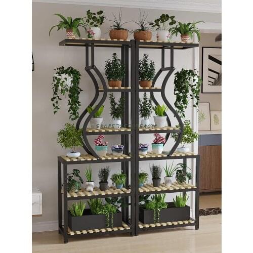 Flower stand 2021 new living room simple modern indoor and outdoor floor-standing stable net red balcony layer shelf rack