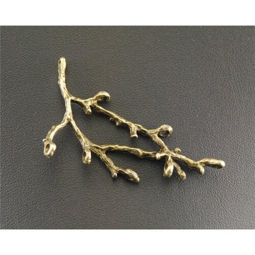 5pcs Bronze branch Charm Pendant DIY Jewelry Findings Accessories zinc alloy 26x52mm A1343