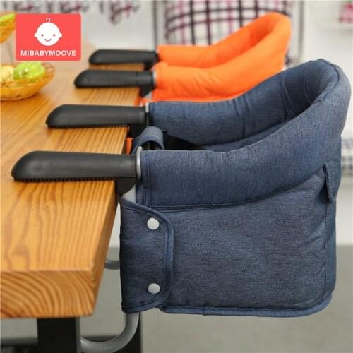 Portable Baby Highchair Foldable Feeding Chair Seat Booster Safety Belt Dining Hook-on Chair Harness Lunch Cushion