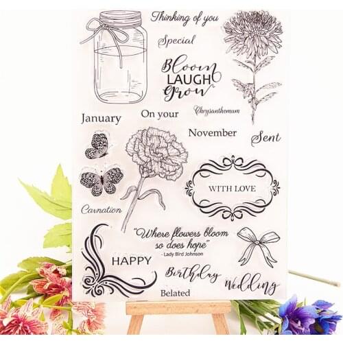 15*21CM selling Wishing bottle transparent seal clear stamps silicone seal roller stamps DIY scrapbook album / card production
