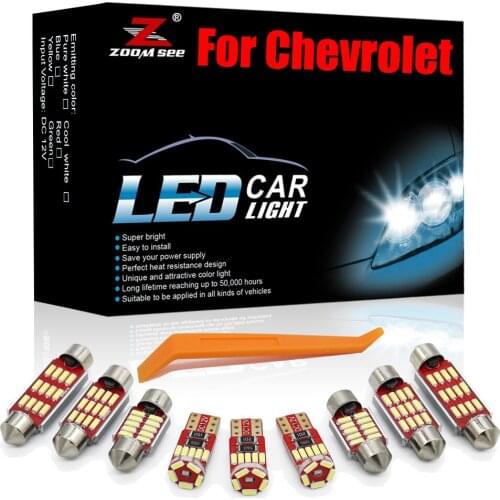 Luxury White Canbus LED Interior Kit For Chevrolet Malibu Impala Cavalier Cruze Aveo Beretta Cobalt Volt Car Trunk Lamp Light
