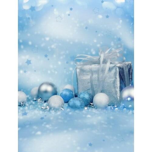 Christmas Photography Backdrops Light Blue Pastel Bokeh 3D Backgrounds for Photo Studio Children Kids New Born Baby Photophone