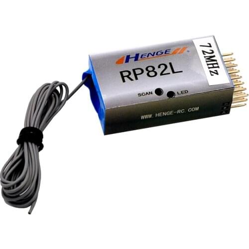 Henge RP82L 40Mhz/72Mhz Synthesized Dual-Conv 8Ch Receiver for Futaba JR Same as Corona RP8D1