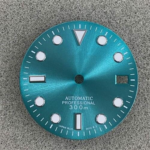 Replacement Watch dial 29mm sun pattern dial Silver/ Tiffany blue to choose for NH35/7S/4R Movement