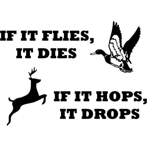 15.1cm*10.8cm Duck Deer Hunter Hunting Funny Car Stickers Decals Vinyl S4-0784