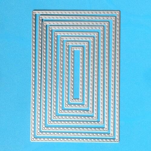 YINISE 1061 Rectangle Metal Cutting Dies For Scrapbooking Stencils DIY Album Cards Decoration Embossing Folder Die Cuts Template