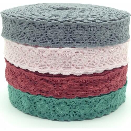 10 yards 4 Colors Good Elasticity 2cm Lace Elastic Trim High Quality Lace Ribbon for Headband DIY Head wear Hair Accessories