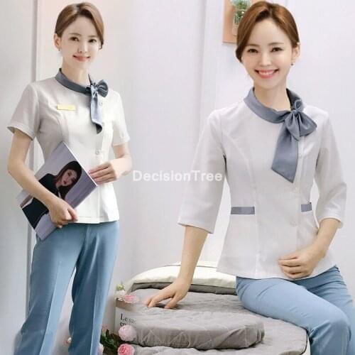 2021 spa uniforms beauty salon working clothes work clothes foot bath beautician clothing massage clothing salon work clothing
