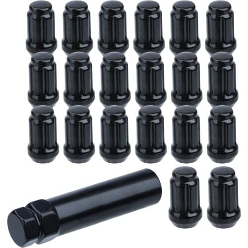 21123BC Small Diameter Acorn Black 5 Lug Kit (12mm x 1.25 Thread Size) - Pack of 20