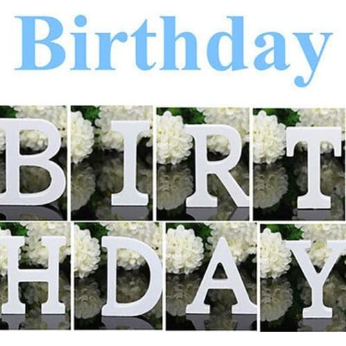 26 Letters Wooden Ornament Merry Christmas Love Home Cafe White Wood Decoration A-Z Home Decor 8cm Height Crafts Accessories New