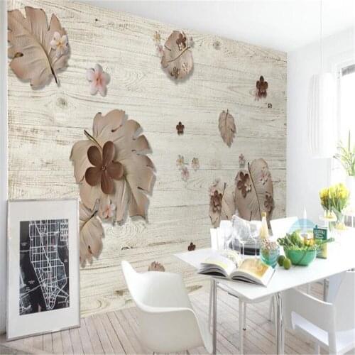 Milofi custom size 3D printing wallpaper mural modern minimalist sycamore leaf background wall decorative painting