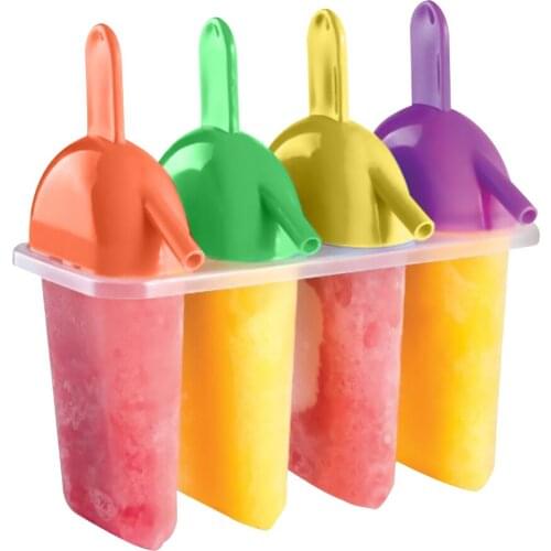 4 Frozen Freezer Pop Lolly Yogurt Ice Cream DIY Maker Juice Popsicle Mould Popsicle Maker Ice Cream Tools Cooking tools