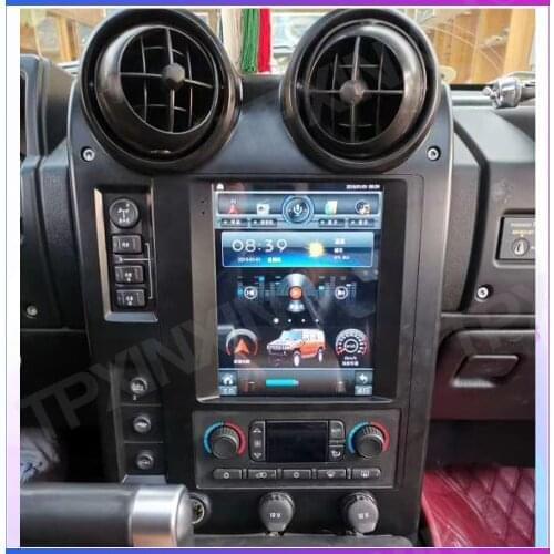 6+128G Android 10 Car GPS Navigation For Hummer H2 2004-2009 Tesla Style Headunit Multimedia player Auto Radio Built in Carplay