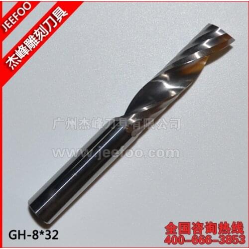 8*32mm One Flute End Milling Tools, Tungsten Steel Solid Carbide Router Bits CNC End Mill