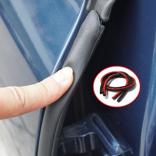 2pcs Car Accessory Car Door Rubber Seal Strip Auto Seal Protector Sticker B-Pillar Decor Noise Insulation Adhesives Weatherstrip