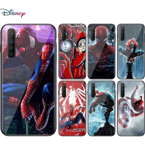 Marvel Spider-Man Super Hero Avengers For OPPO A93 A92 A73 A53S A52 A32 A31 A12E A1K Find X2 X3 Pro Lite Neo Black Phone Case
