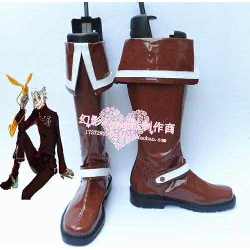 D.Gray man Allen Walker Long Halloween Cosplay Shoes Boots H016