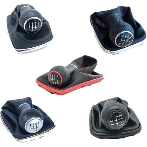 PU Leather Gear Shift Knob Lever Shifter Gaitor Boot For Volkswagen VW 1999 2000 2001 2002 2004 Golf 4 MK4 GTI R32 Bora Jetta