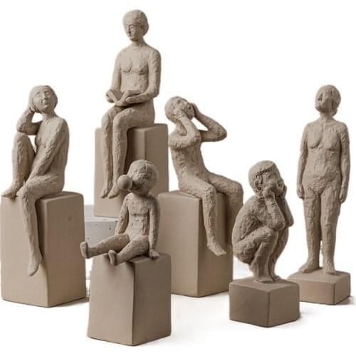 Ceramics Statue Home Decor Nordic Figure Ornaments Bedroom Living Room Desktop Home Decoration Accessories Statue Decor