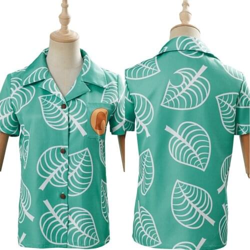 Adult Animal Crossing Timmy & Tommy Cosplay Costume Short Sleeve Shirts Top