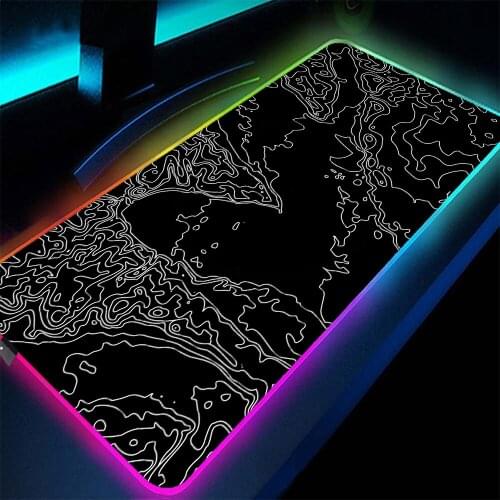 Mai Ruige RGB Art Pad Game Player Mouse Pad LED Lighting Backlit Computer Keyboard Pad Rubber Non-slip Table Mat CS Go Xxl Xxxl