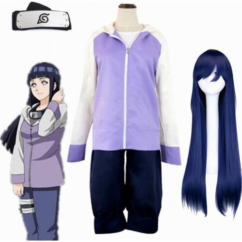 Anime Hyuga Hinata Shippuden Generation Jacket Pants Cosplay Costumes