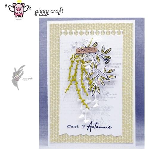 Piggy Craft metal cutting dies cut die mold Plant strip decoration Scrapbook paper craft knife mould blade punch stencils dies