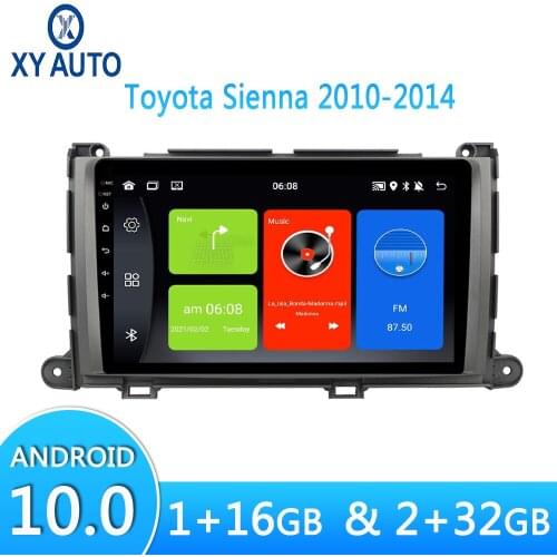 Android10 HD Full Touch Screen Multimedia Video Player For Toyota Sienna 2010-2014 With Built-in Bluetooth GPS Navigation System