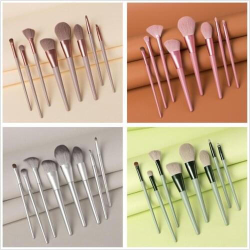 8pcs new High Quality Makeup Brush Set Soft Smooth Eyeshadow Contour Powder Blush Eyebrow Lip Brush Kit Custom Private label