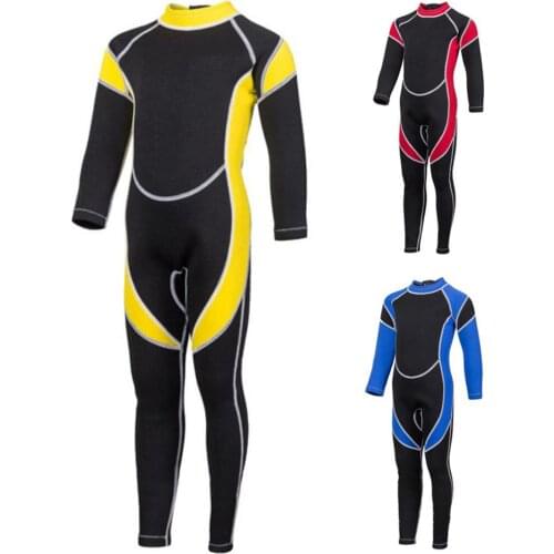 Neoprene wetsuit for kids diving suits children swimwears long sleeves girls boys surfing one piece snorkeling rashguard wetsuit