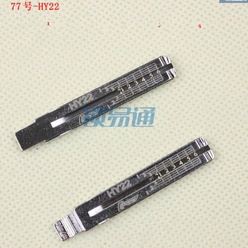NO.77 HY22 Engraved Line Key Blade For Hyundai ix35 Kia Sportage Scale Shearing Teeth Cutting Key Blank 2 IN 1