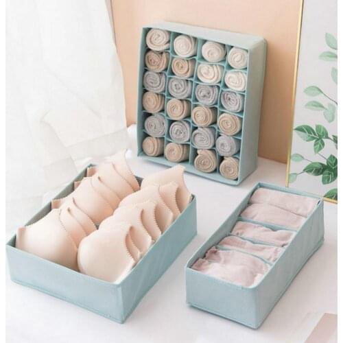 6/7/24 Grids Underwear Storage Drawer Organizer Non Woven Fabric Drawer Divider Box for Bra Socks Clothes Organizer Storage Box