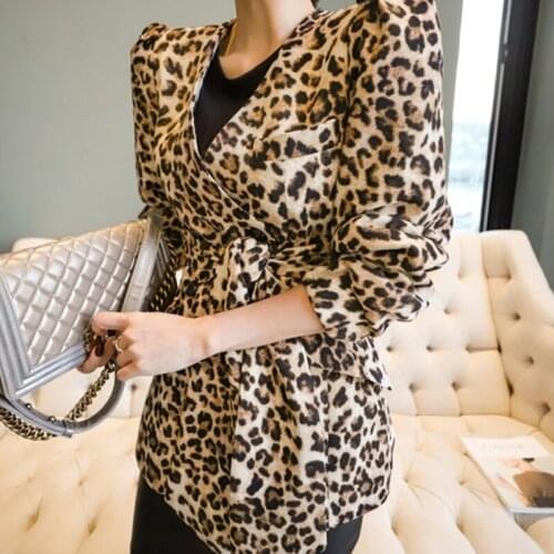 ZAWFL 2020 Autumn Vintage Leopard Jacket Casual Leopard Female Coat Winter Tops For Woman Clothes Elegant Outwear