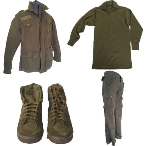 Full Italian army jacket green casual shoes sneakers and mock