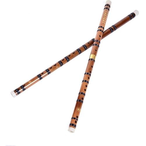 Professional 1PC Bamboo FluteWoodwind Flutes Musical Instruments C D E F Key Chinese Dizi Transversal Flauta+flannel Flute Bag