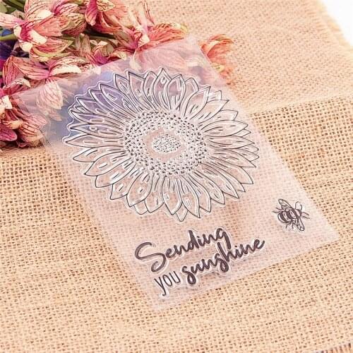 10*13.5CM Chrysanthemum Transparent Clear Stamps / Silicone Seals Roller Stamp For DIY Scrapbooking Photo Album/Card Making