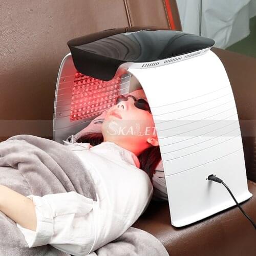 Salon LED Light Therapy Acne Treatment Mask Cold Nano Spray Moisturizing Hot Compress UV Light Absorb Ca Skin Rejuvenation