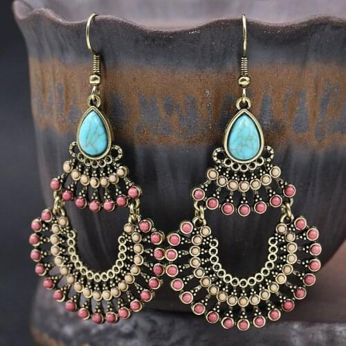 LosoDo Girls earrings accessories new style for woman jewelry personality tassels drop-shaped rice beads fashion boho