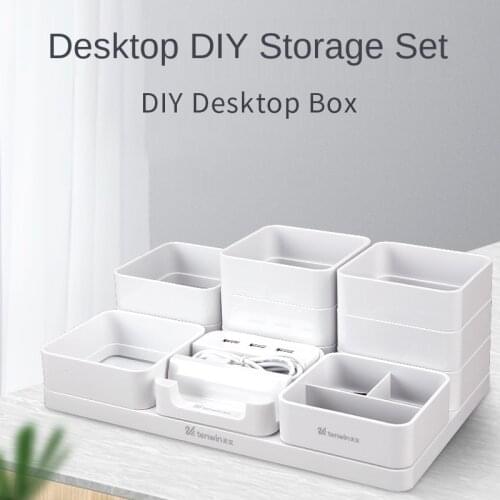 USB 2.0 Charging Desktop Storage Box Pen Holder Holder Mobile Phone Holder Charging Office Stationery Sorting DIY Box Storage