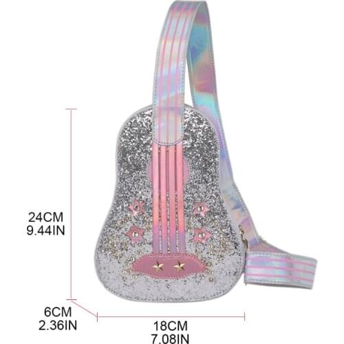 Women PU Leather Guitar Shaped Shoulder Lady Crossbody Bag Tote Satchel Purse 20CA