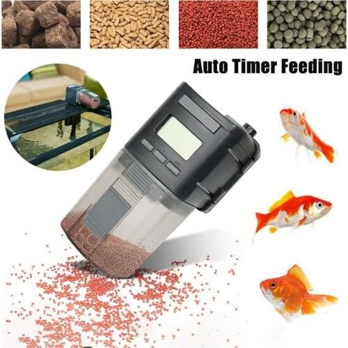 LCD Electronic Automatic Fish Feeder Dispenser Timer Automatic Tank Food Feeding Machine Aquarium Auto Fish Feeder Timer