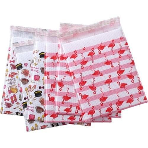 10Pcs Large Bubble Bag Colorful Plastic Bubble Envelope Flamingo Poly Bubble Mailers Clothes Express Bag 25x30cm/28x37cm