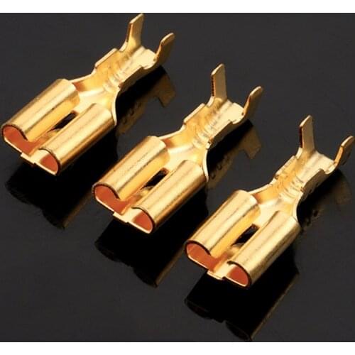 100pcs 4.8mm crimped 0.2-0.75mm2 Barbed spring DJ621-E4.8A automotive connector,car wire terminal